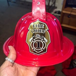 Firefighter plastic costume hats